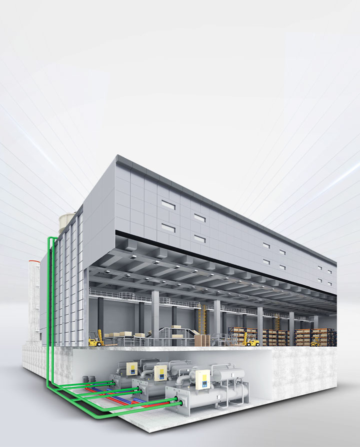 대형 건물, 산업시설의 에너지 절감 및 최적환경 조성에 적합한 터보 냉동기